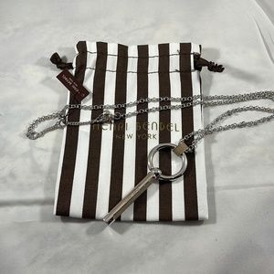New! Henri Bendel Leather Wrapped Pendant